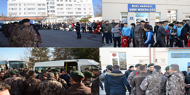 Konya’da özel harekat polisleri, Afrin’e uğurlandı