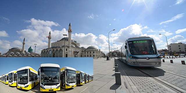 Konya Büyükşehir Belediyesi bir yılda 84 milyon 656 yolcu taşıdı