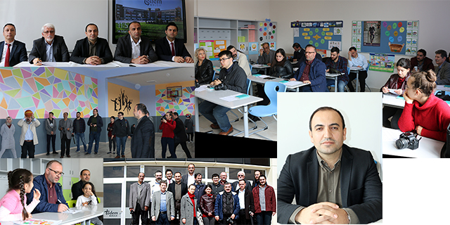 Bu sefer okul sıralarına basın mensupları oturdu