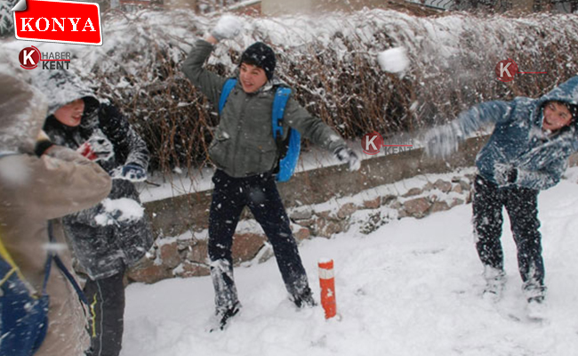 Konya’nın Bu İlçesinde Yoğun Kar Yağışı Dolayısıyla Eğitime 1 Gün Ara Verildi