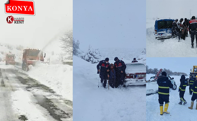 Konya’da 3 bin 473 Ekip 1028 Araçla Karla Mücadele Çalışmaları Aralıksız Sürüyor
