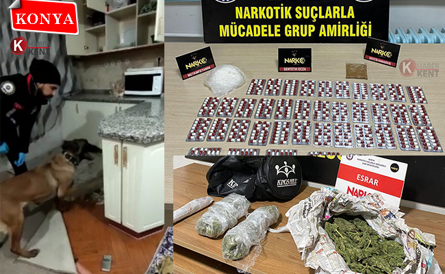Konya’da Uyuşturucu Operasyonu: 6 Gözaltı, 4 Tutuklama