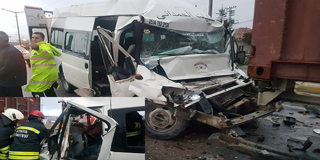 Konya’da cenaze dönüşü kaza: 14 yaralı