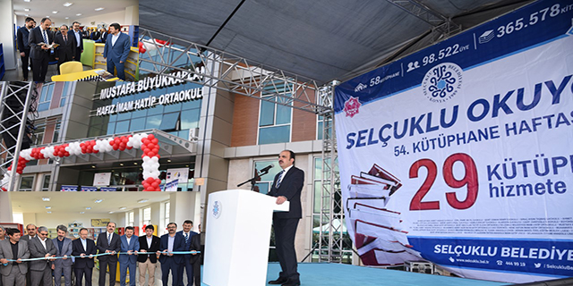 Selçuklu’da 29 kütüphane daha açıldı