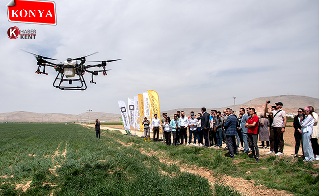 SÜ Ziraat Fakültesi Çiftliğinde Drone İle İlaçlama Yapıldı