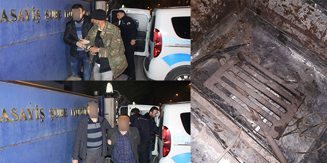 Rögar kapağı hırsızları kovalamaca sonucu yakalandı
