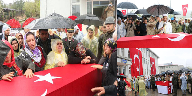 Şehit korucu için tören düzenlendi