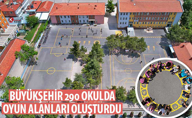 Büyükşehir 290 Okulda Oyun Alanları Oluşturdu