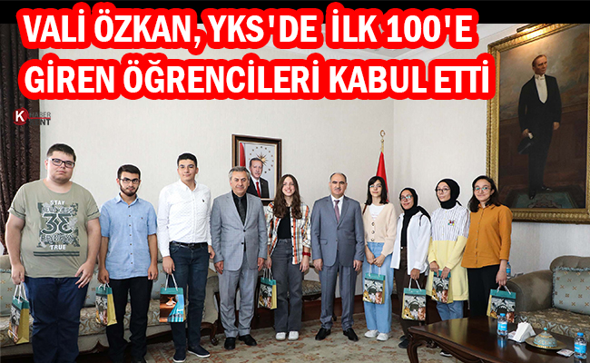 Vali Özkan, Konya’dan YKS'de İlk 100'e Giren Öğrencileri Kabul Etti