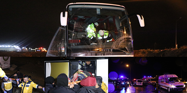 Konya’da otobüs kazası: 18 yaralı