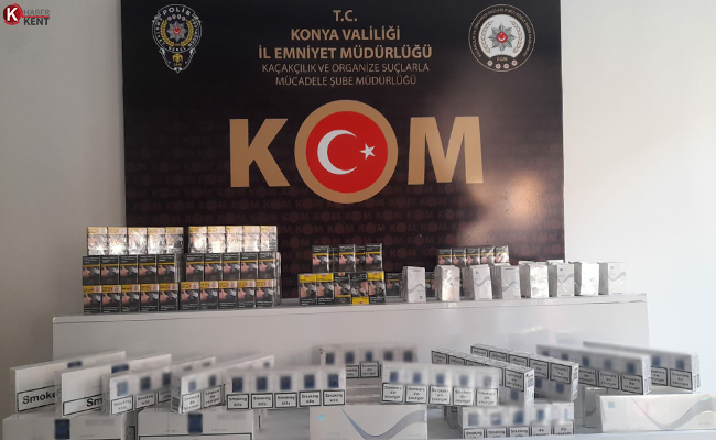 Konya Polisi Kaçak Sigara Operasyonlarını Sürdürüyor