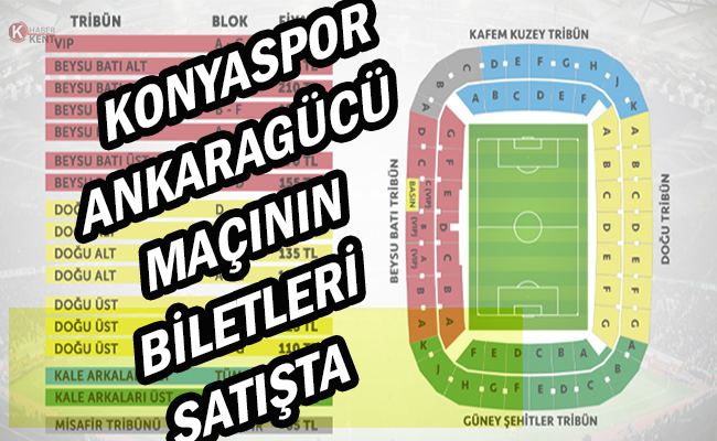 Konyaspor-Ankaragücü Maçının Biletleri Satışta