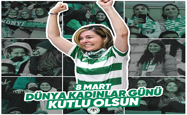 Konyaspor'dan Tribünlerden Fotoğraflarla Kadınlar Günü Mesajı