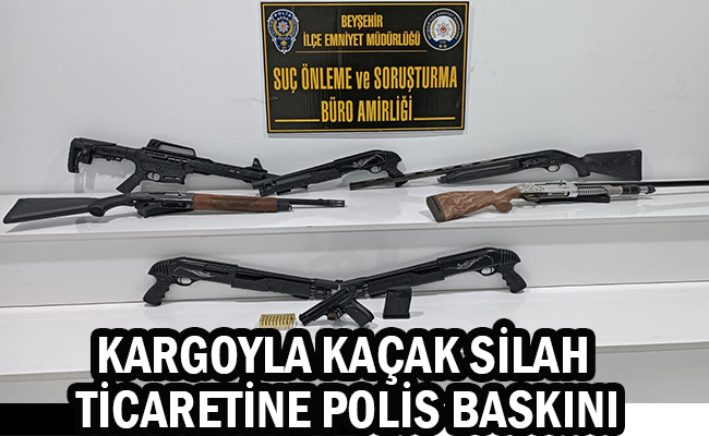 Kargoyla Kaçak Silah Ticaretine Polis Baskını