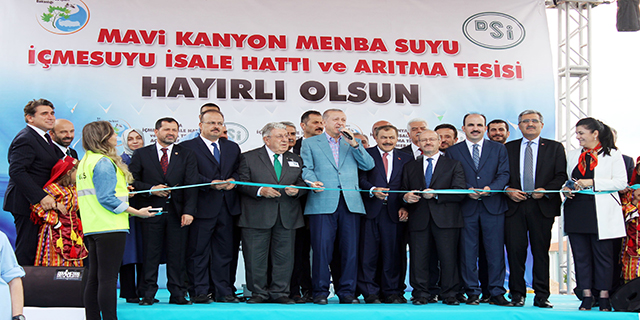 Cumhurbaşkanı Erdoğan Mavi Tünel içme suyu isale hattı ve arıtma tesisini açtı