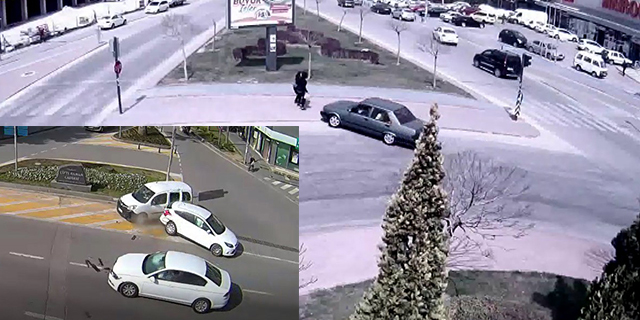 Konya ve Aksaray’daki kaza anları kameraya yansıdı