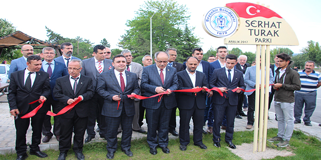 Beyşehir’de “Serhat Turak Parkı” dualarla açıldı