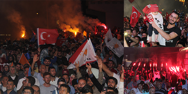 Konya’da AK Partililer sokaklara akın etti