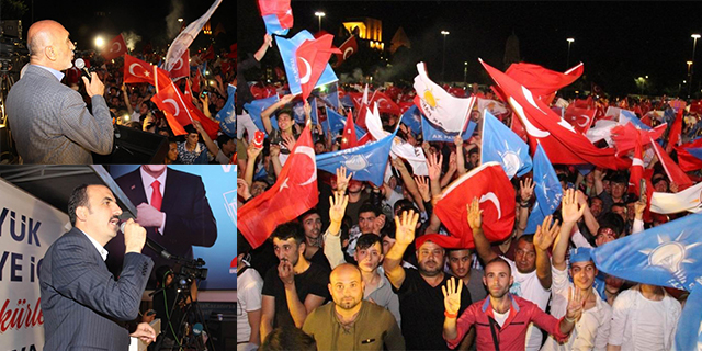 Seçim sonuçları Konya’da coşkuyla kutlandı