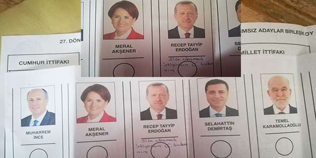 Oy pusulasında Cumhurbaşkanı Erdoğan’a not yazdı