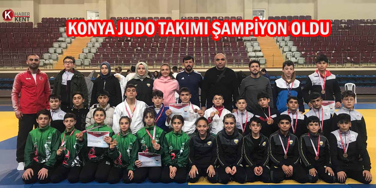 18 Madalya Kazanan Konya Judo Takımı Şampiyon Oldu