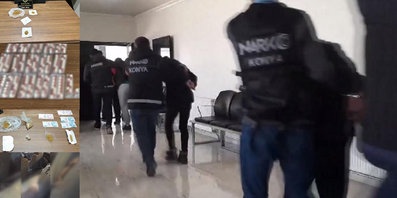 Konya’da Zehir Tacirlerine Polis Kıskacı: 14 Gözaltı