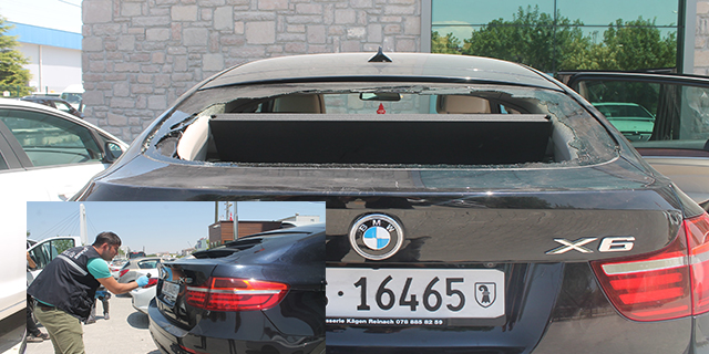 Lüks cipin camını kırıp 100 bin lira çaldılar