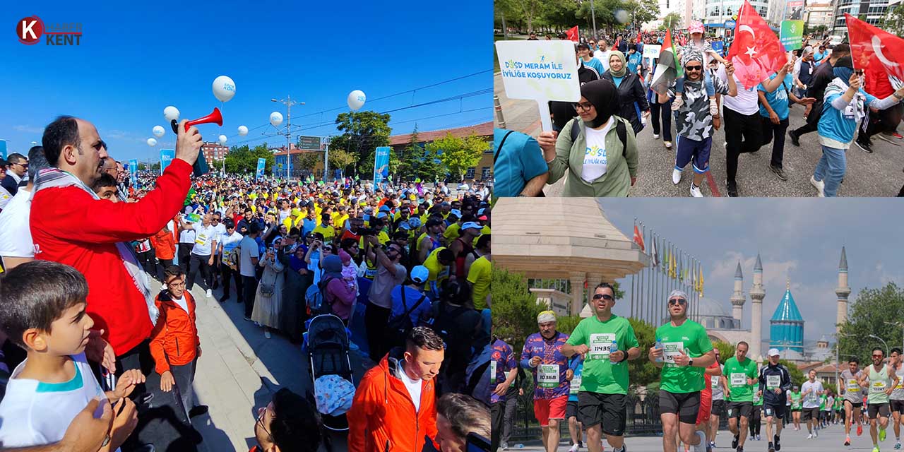 Uluslararası Konya Yarı Maratonu Binlerce Sporcunun Katılımıyla Coşkuyla Koşuldu