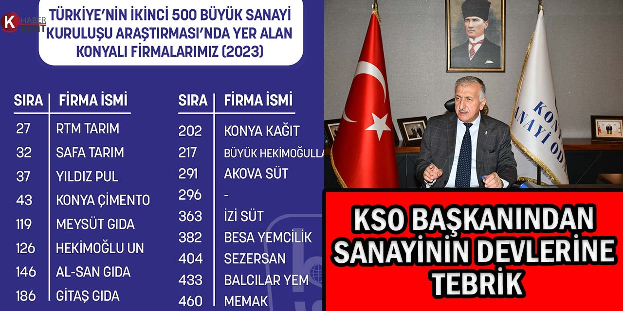 KSO’dan Sanayinin Devlerine Tebrik