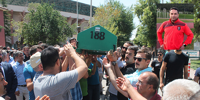 Atletizm Milli Takım Antrenörü Tunç, son yolculuğuna uğurlandı