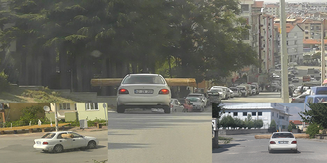 Otomobilin camlarından taşan yük görenleri şaşırttı