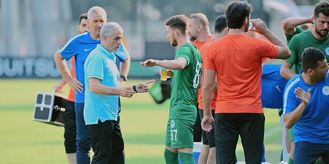 Konyaspor Teknik Direktörü Çalımbay: “Maç tempomuzu biraz daha artırıp lige hazır bir şekilde girmek istiyoruz”
