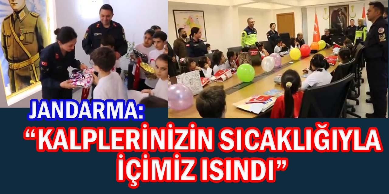 Minik Yüreklerden Jandarmaya Anlamlı Destek