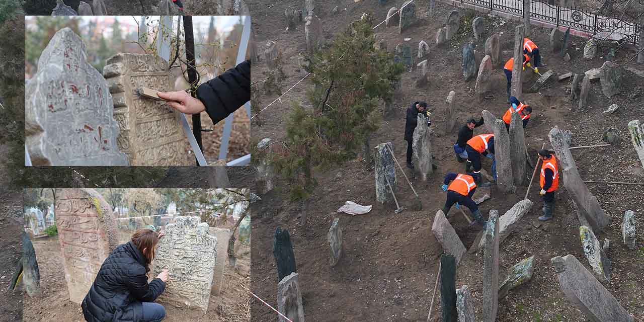 Ahlat’tan Sonraki En Önemli Selçuklu Mezarlığı’nda Mezar Taşları Restore Ediliyor