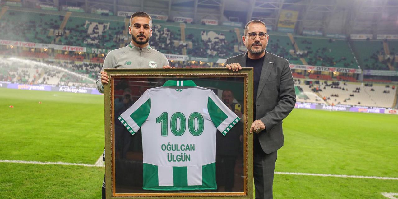 Konyaspor’dan Oğulcan Ülgün’e 100. Maç Hediye Takdimi