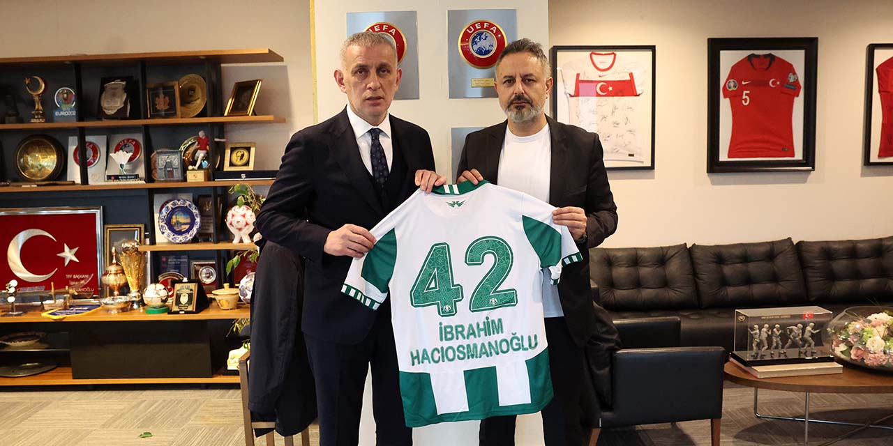 Konyaspor Başkanı Korkmaz'dan TFF Başkanı Hacıosmanoğlu'na Ziyaret