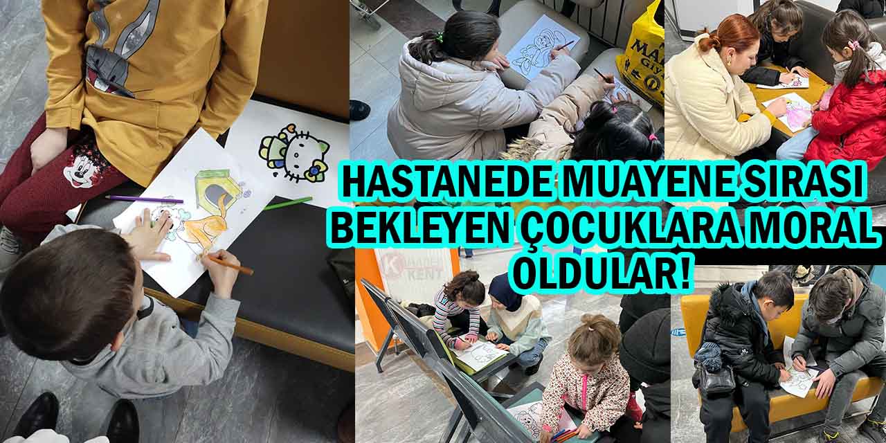 Hastanede Muayene Sırası Bekleyen Çocuklara Moral Verdiler!