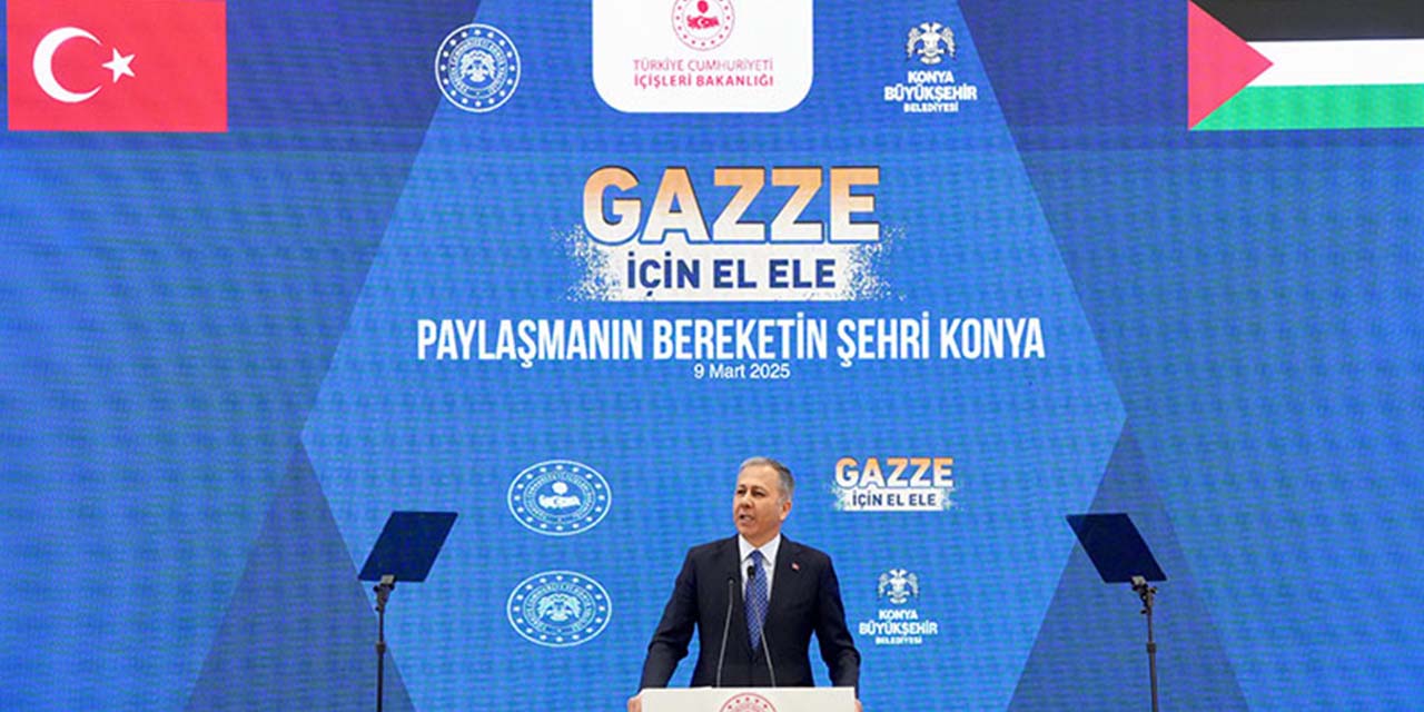 Bakan Yerlikaya, Konya’da ‘Gazze İçin El Ele’ İftar Programına Katıldı