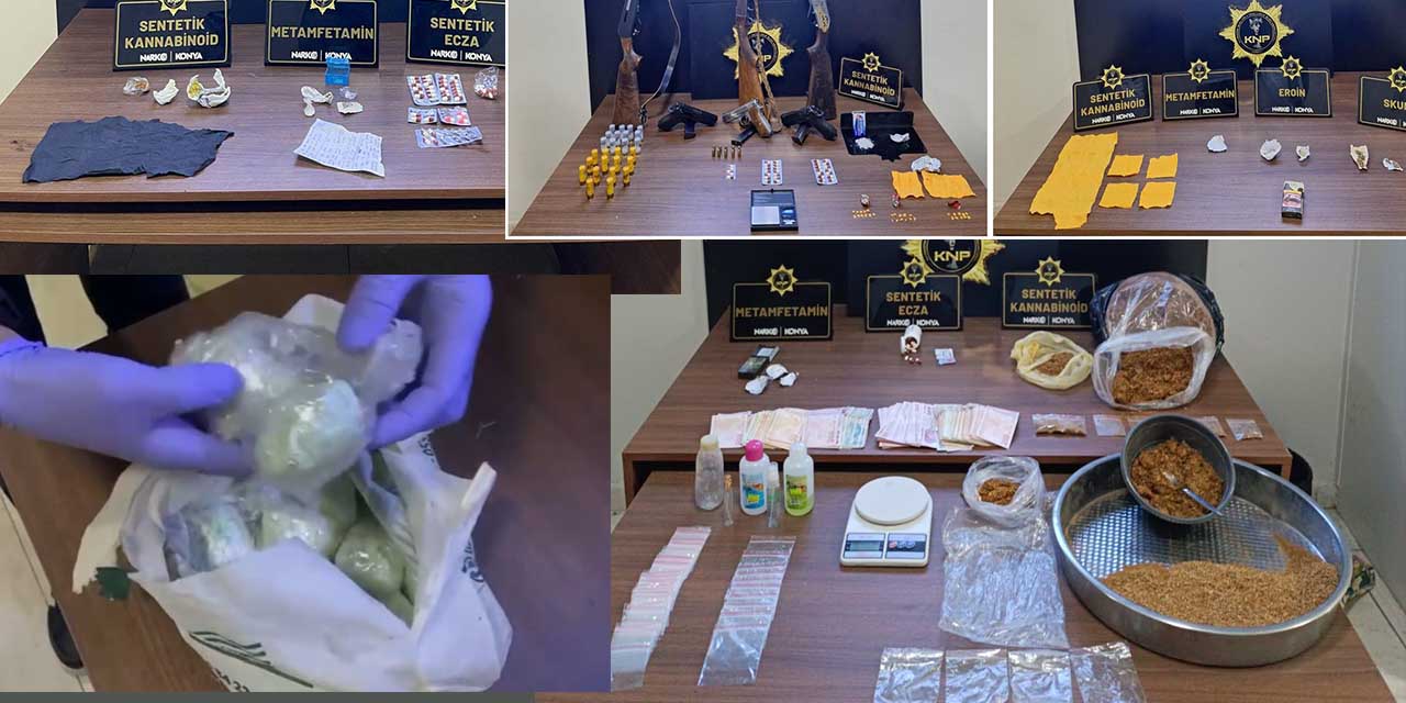 Konya Polisinden 40 Ayrı Uyuşturucu Operasyonu: 109 Gözaltı