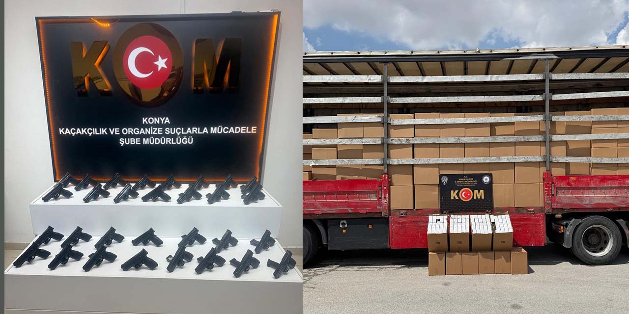 Konya’da Kaçak Silah ve Makaron Operasyonu: 3 Gözaltı