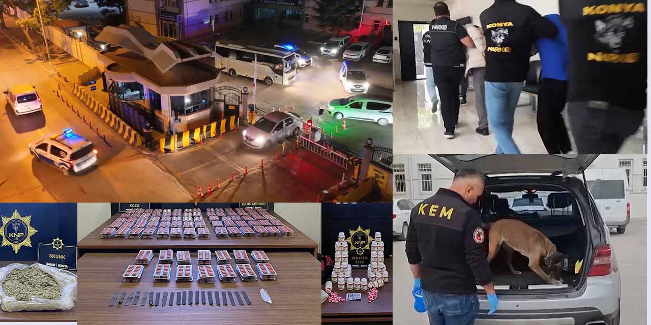 Konya Polisinden Son Bir Haftada 34 Ayrı Uyuşturucu Operasyonu: 81 Gözaltı