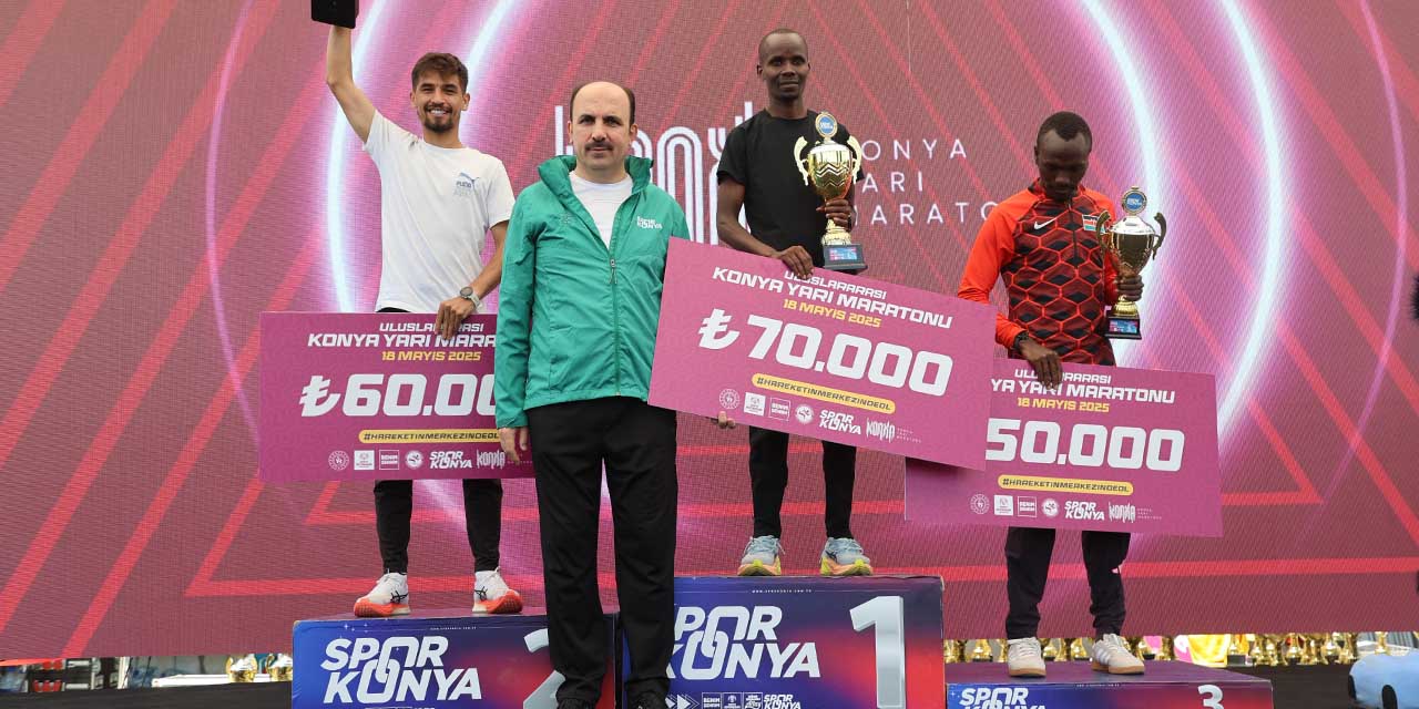 Konya Yarı Maratonu’nda Dereceye Giren Sporculara Ödülleri Verildi