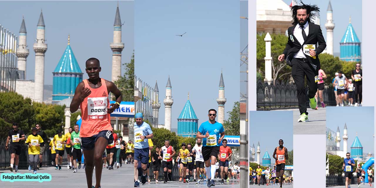 Konya Yarı Maratonu’ndan ‘O an’ Objektiflerine Yansıyanlar