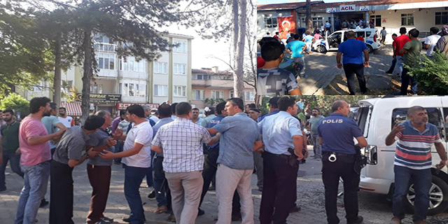 Odun ve satırlarla saldırdılar: Kavgaya hastanede devam ettiler