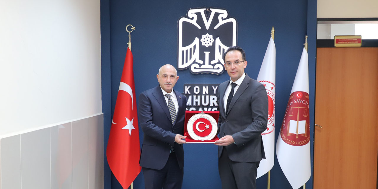Konya’da Emniyet Müdüründen Cumhuriyet Başsavcısına Hayırlı Olsun Ziyareti