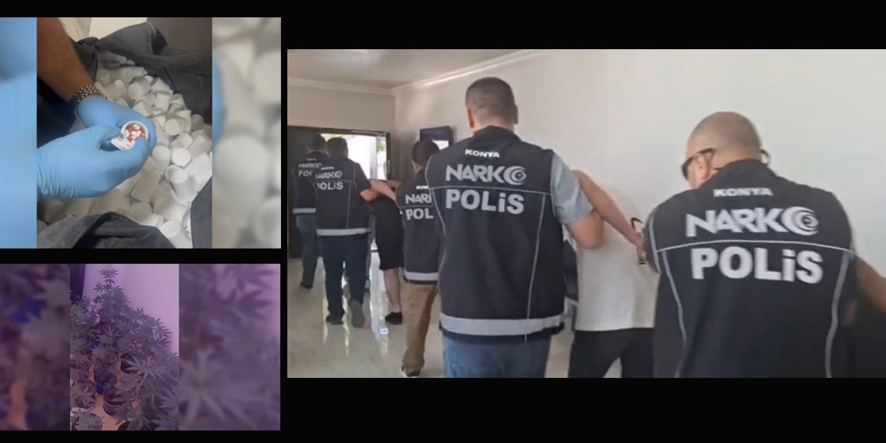 Konya Polisinde 82 Ayrı Uyuşturucu Operasyonu: 147 Gözaltı
