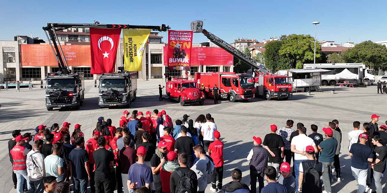 Konya Büyükşehir İtfaiyesinden Farkındalık Etkinliği