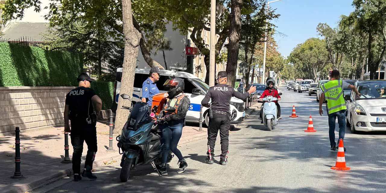 Konya Polisi Motosiklet Denetimlerini Sürdürüyor!
