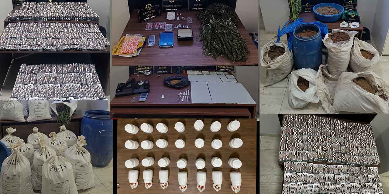 Konya Polisinden Son 2 Ayda 328 Uyuşturucu Operasyonu: 282 Tutuklama