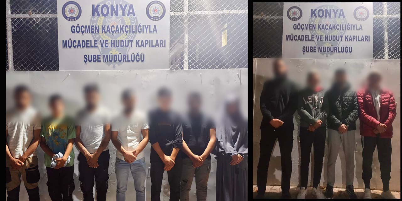 Konya’da 13 Düzensiz Göçmen Yakalandı: 5 Göçmen Kaçakçısı Tutuklandı